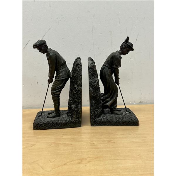 Golfing Theme Bookends - Approx: 9.25"T 5"W