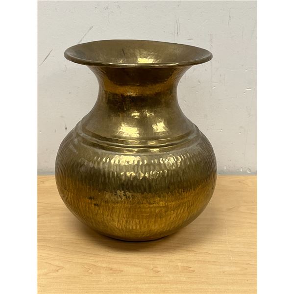 Solid Brass Large Hand Made Vase / Planter 10.25"T 9"W