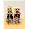 Image 1 : Halloween Décor - Creepy Dolls on Rocking Horses - Rocking / Musical Working 12"W 14"T