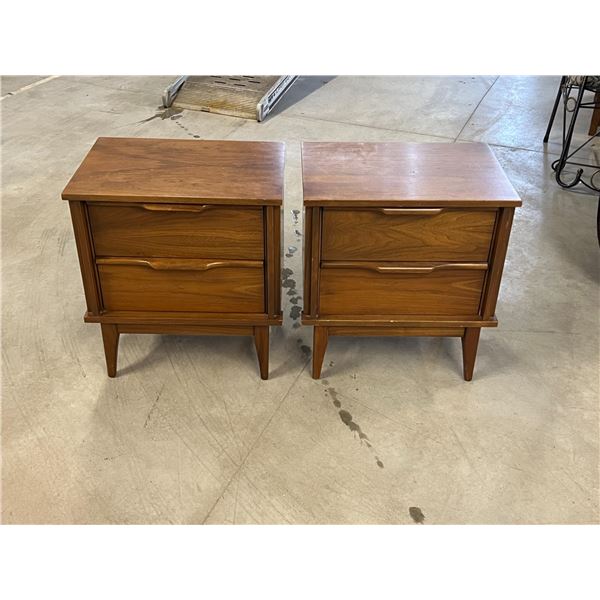 Pair Mid Century Nightstands / Night Tables Approx: 22 x 16.25 & 24" tall (see all photos)