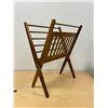Image 1 : Mid Century Folding Butterfly Style Magazine Rack / Holder Approx: 21"T 11"W