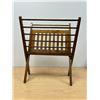 Image 3 : Mid Century Folding Butterfly Style Magazine Rack / Holder Approx: 21"T 11"W