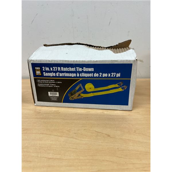 New 2" x 27 ft Ratchet Tie Down