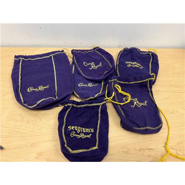 Crown Royal Purple Bag Lot - various sizes