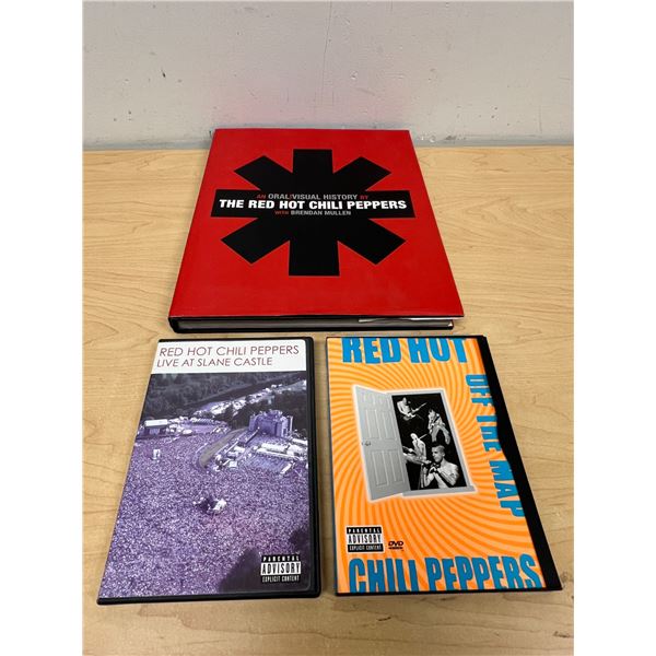 Red Hot Chili Peppers Book & 2 DVDs - book has gift inscription inside cover