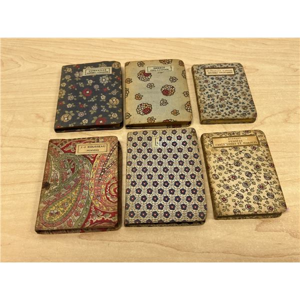 6 Vintage Tiny French Books - see all photos