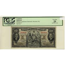 La Banque Canadienne Nationale, 1935 $10 #202939, CH-85-14-04, PCGS VF25
