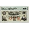 Image 1 : The Bank of Clifton, 1859 $1 #8736, CH-125-10-04-02, PMG UNC66EPQ. Best example seen.