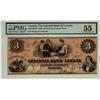 Image 1 : Colonial Bank of Canada, 1859 $3 #633, CH-130-10-04-06, PMG AU55