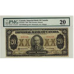 Imperial Bank of Canada, 1923 $20 #038248, CH-375-18-10, PMG VF20