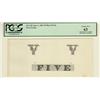 Image 1 : 1861 $5 NS-23P NS note  Back Proof PCGS Choice New UNC 63