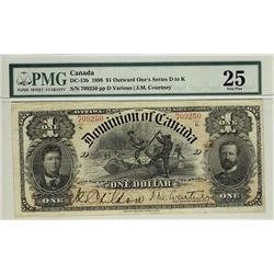 1898 $1 DC-13b #709250 PMG VF25