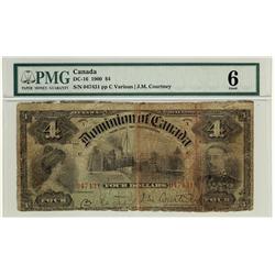 1900 $4 DC-16 #047431 PMG G6, looks VG.