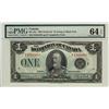 Image 1 : 1923 $1 DC-25o E4944403 PMG UNC64 EPQ.  Vibrant colours with great embossing.