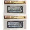 Image 1 : 1954 $5 BC-39bA  Lot of two notes; *I/X0044148 and *N/X0099130, All BCS VF30