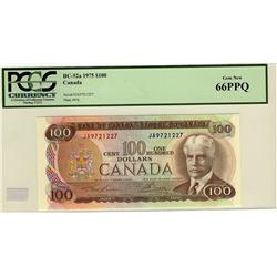 1975 $100 BC-52a #JA9721227 PCGS Gem New 66PPQ.
