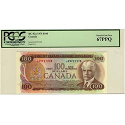 1975 $100 BC-52a  PCGS Gem UNC67PPQ. #JA9721228.