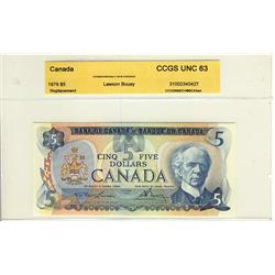 1979 $5 BC-53aA 31002340427 CCGS UNC63