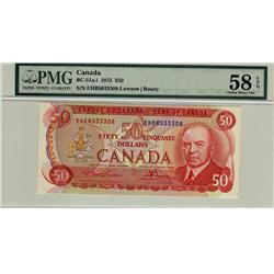 RADAR 1975 $50 BC-51a-i #EHB8033308, PMG CH AU58 EPQ.