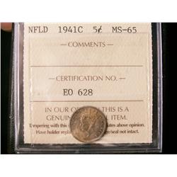 1941c Nfld 5¢ ICCS MS65.
