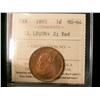 Image 1 : 1891 1¢ LLLD Obv 2 ICCS MS64RD.  Attractive example with nice lustre and fields.