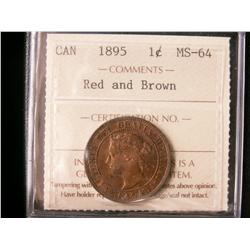 1895 1¢ ICCS MS64RB.  Nice lustrous example.