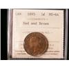 Image 1 : 1895 1¢ ICCS MS64RB.  Nice lustrous example.