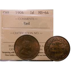 1904 1¢ ICCS MS64RD