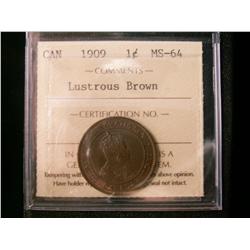 1909 1¢ ICCS MS64BN