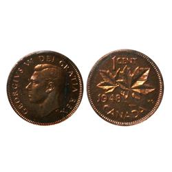 1948 1¢ A Off Dent ICCS SP66RD. A very nice and red example.