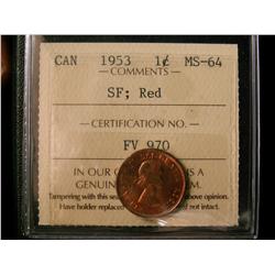 1953 1¢ SF ICCS MS64RD.