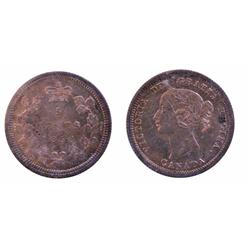 1858 5¢ Sml Date ICCS MS64. Wonderfully toned example with full lustre.