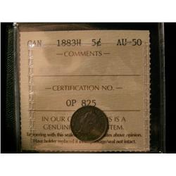 1883H 5¢ AU50.  A tough date.