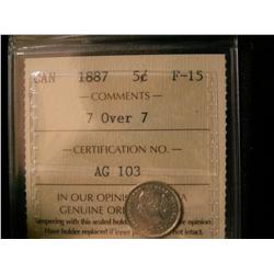 1887 5¢ 7/7 ICCS F15.