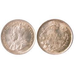 1919 5¢ ICCS MS66.  One of only 2 graded this high, with none higher by ICCS standards.  Full white 