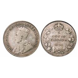 1921 5¢ PCGS F15.  Nice silver gray tone.  
