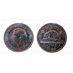 1940 5¢ ICCS MS65. Fully lustrous. Scarce.