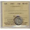 Image 1 : 1945 10¢ ICCS MS65.