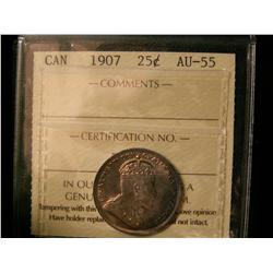 1907 25¢ ICCS AU55.  Golden shades.