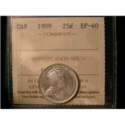 1909 25¢ ICCS EF40.