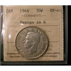 1946 50¢ Des ICCS EF40.