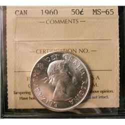 1960 50¢ ICCS MS65.  Light shades.