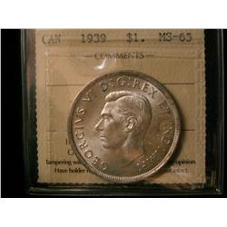1939 $1 ICCS MS65. A nice Gem example.
