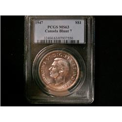 1947 $1 BL7 PCGS MS63.