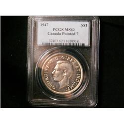1947 $1 Ptd 7 PCGS MS62.