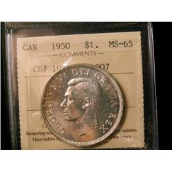 1950 $1 CH#1950 Rev-007 ICCS MS65. 