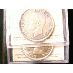1951 & 1955 $1 ICCS MS64.  Lot of 2 coins both lustrous.