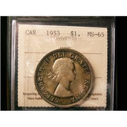 1953 $1 NSF ICCS MS65.