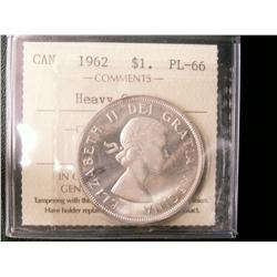 1962 $1 ICCS PL66 Heavy Cameo.