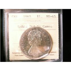 1965 $1 SmBds Ptd 5 ICCS MS65 Cameo
